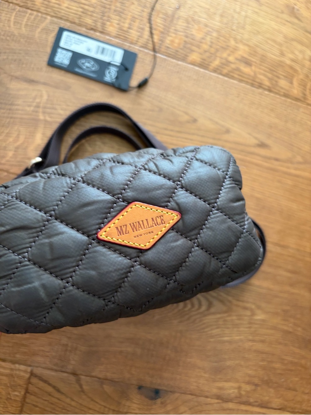 MZ Wallace Quilted Nylon Crossbody Bag in Gray - Picture 2 of 4